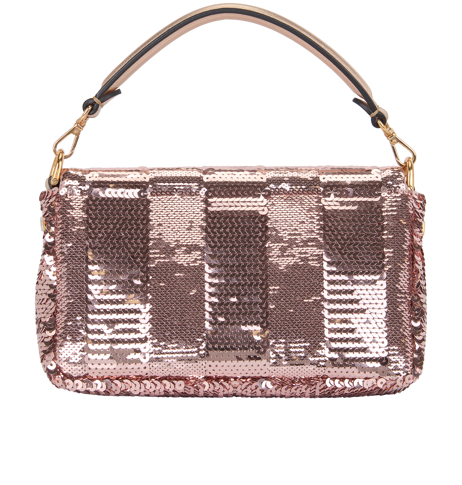 Mini Baguette, &pound;1,100, Handbags, Pink/Rose Gold, Leather/Sequins, Back view